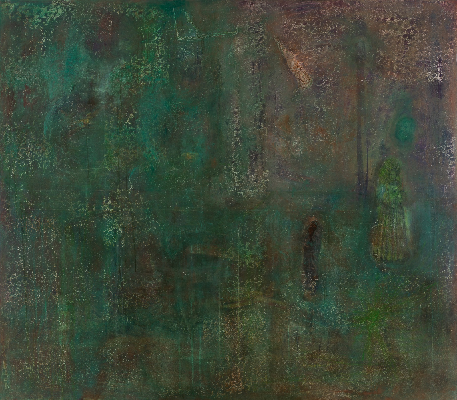 Narrating green, 140 x 160 cm. oil painting.2023 jpg